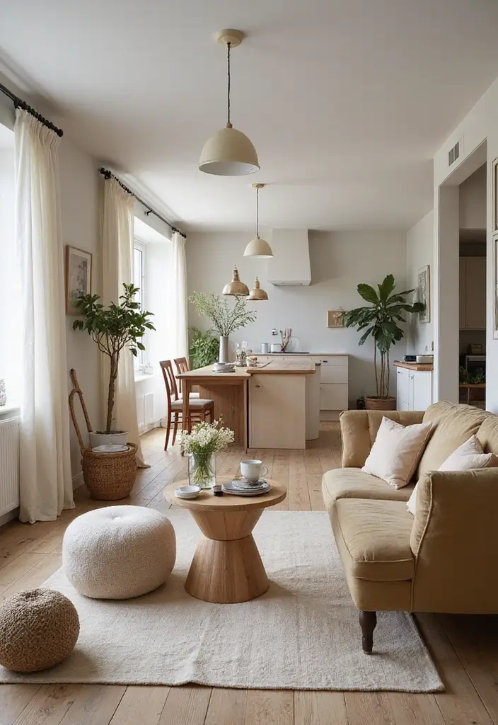 30 Home Decor Ideas Living Room and Kitchen That Blend Beautifully - 7. Eco-Friendly Fabrics