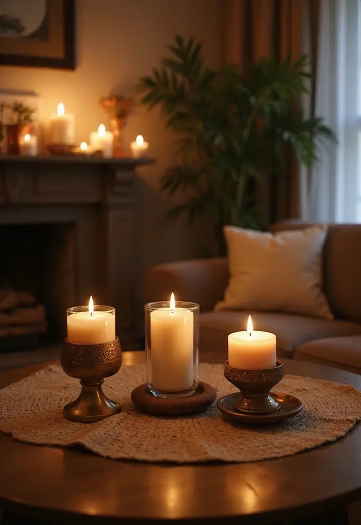 30 Home Decor Ideas for Cozy Living Rooms: Sustainable Designs for Comfort Seekers - 14. Sustainable Candles