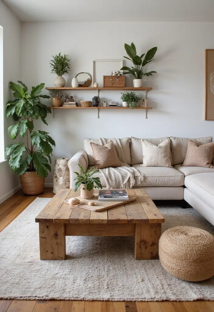 30 Home Decor Ideas for Cozy Living Rooms: Sustainable Designs for Comfort Seekers - 2. Reclaimed Wood Furniture