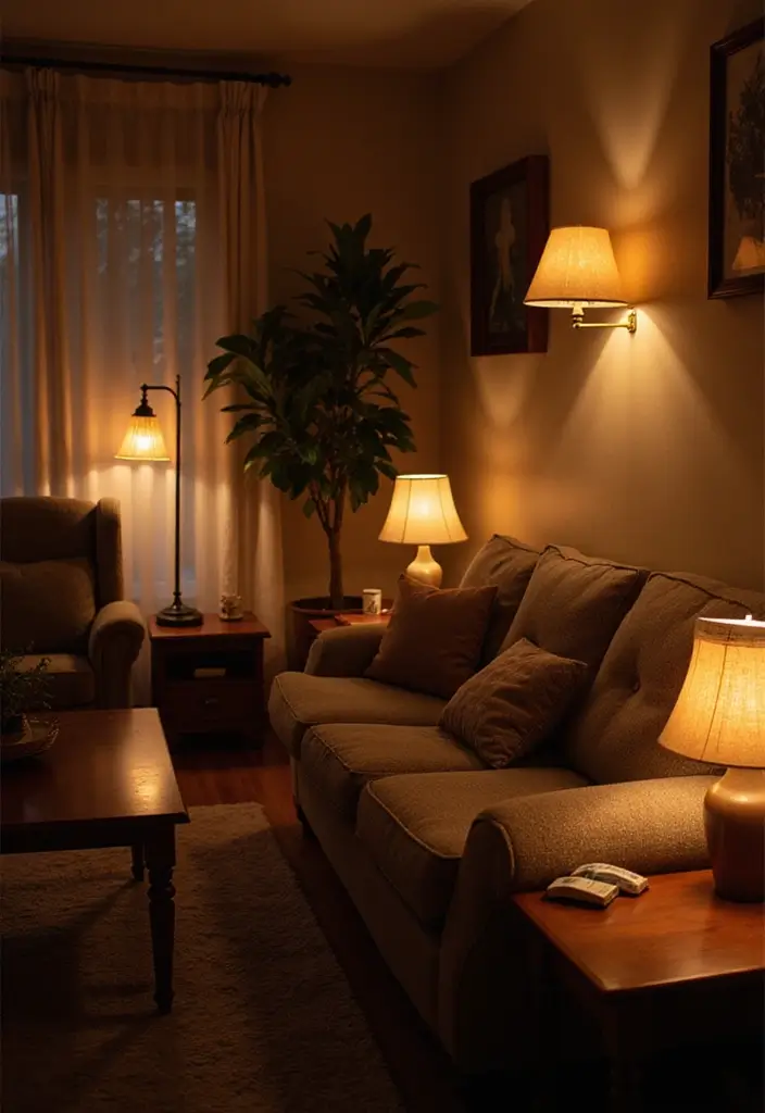 30 Home Decor Ideas for Cozy Living Rooms: Sustainable Designs for Comfort Seekers - 5. Cozy Lighting Options