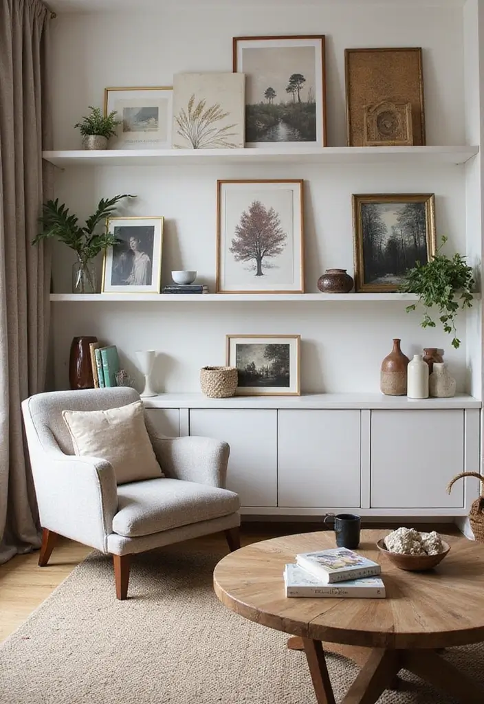 30 Home Decor Ideas on a Budget That Look High-End - 29. Layered Artwork Displays