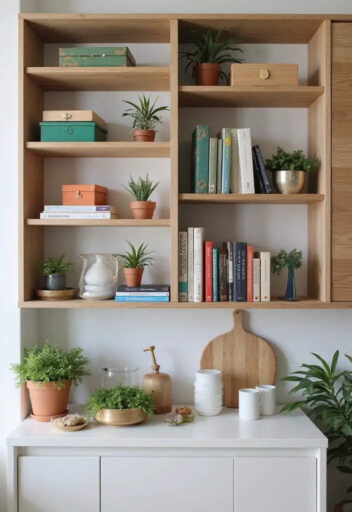 30 Home Decor Ideas on a Budget That Look High-End - 5. Functional and Beautiful Shelving