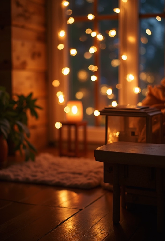 30 Romantic Date Night at Home Decor Ideas for a Cozy Evening - 3. String Lights Galore
