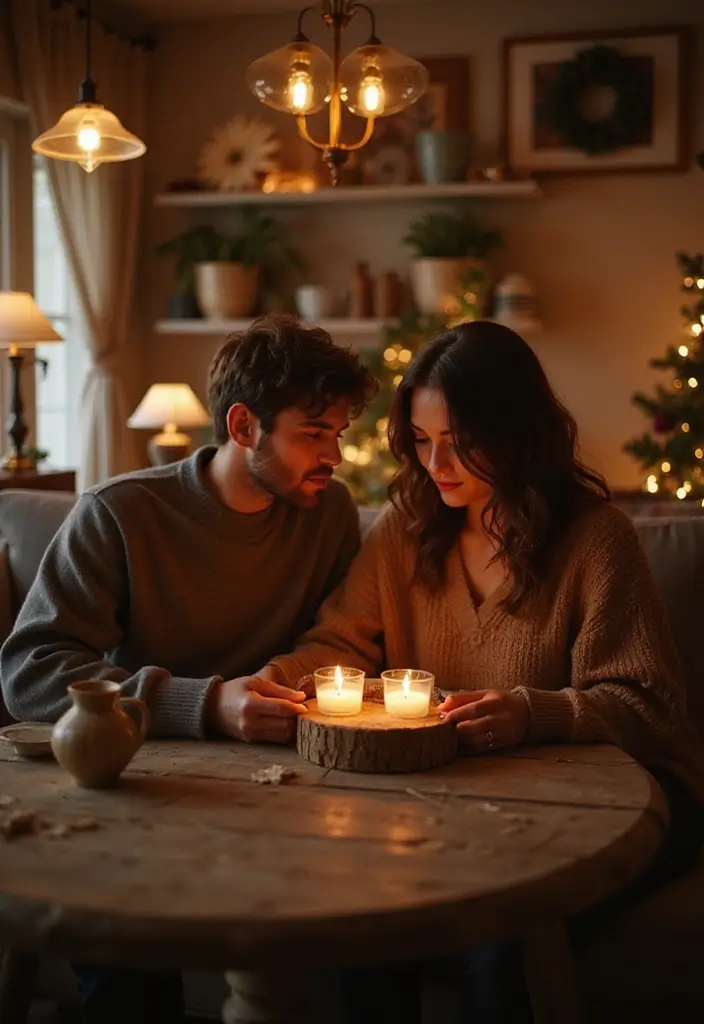 30 Romantic Date Night at Home Decor Ideas for a Cozy Evening - 30. Handcrafted Gift Exchange