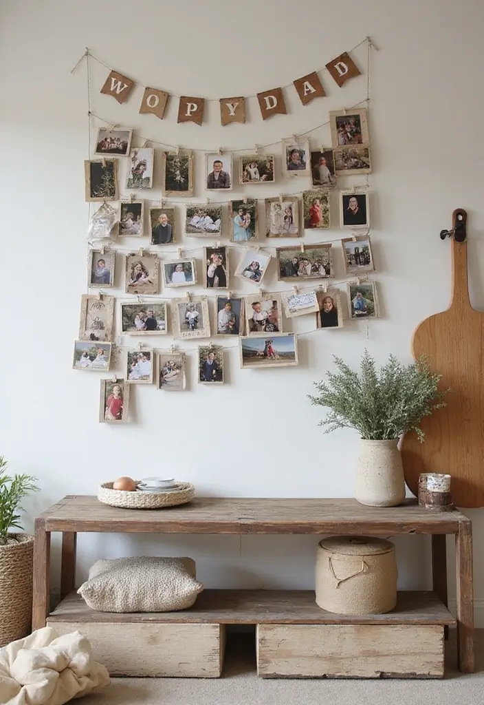 30 Romantic Date Night at Home Decor Ideas for a Cozy Evening - 6. DIY Photo Wall