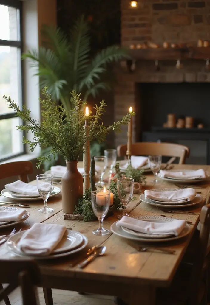 30 Romantic Date Night at Home Decor Ideas for a Cozy Evening - 7. Rustic Dining Setup
