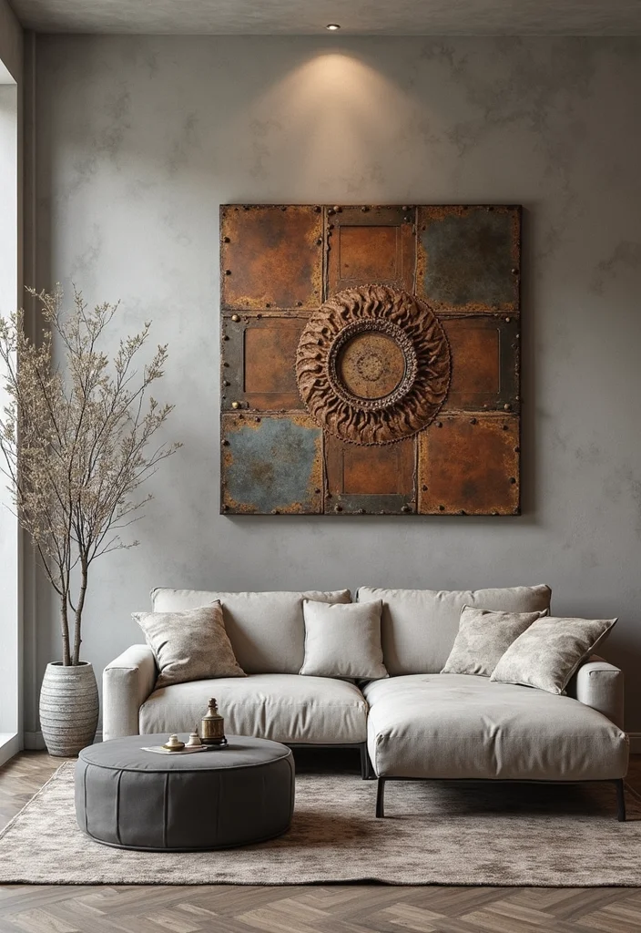Art Pieces for Home Decor: A Curated Guide with 19 Artistic Interior Inspirations - 15. Recycled Metal Art
