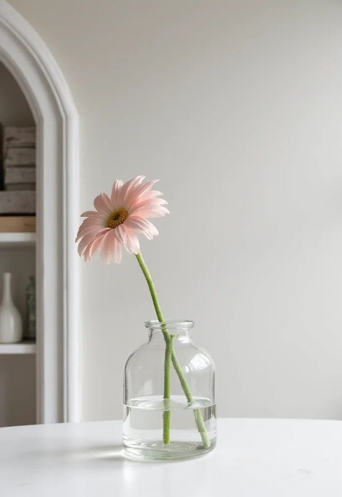 Artificial Flowers Decoration Home Decor: A Blooming Guide with 20 Lively Styling Inspirations - 14. Modern Minimalist Flower Displays