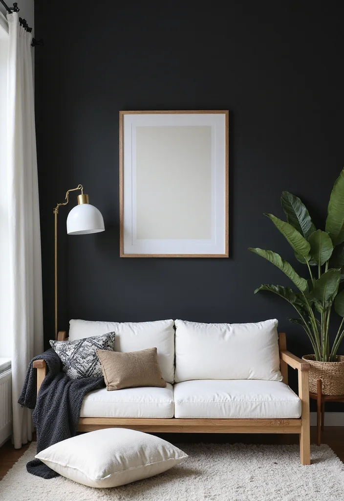 Black and White Home Decor: A Modern Guide with 18 Sleek Monochrome Inspirations - 1. Striking Black Accent Walls