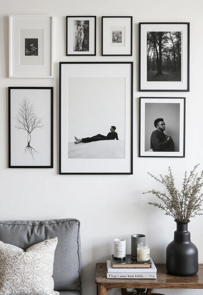 Black and White Home Decor: A Modern Guide with 18 Sleek Monochrome Inspirations - 2. Monochrome Gallery Walls