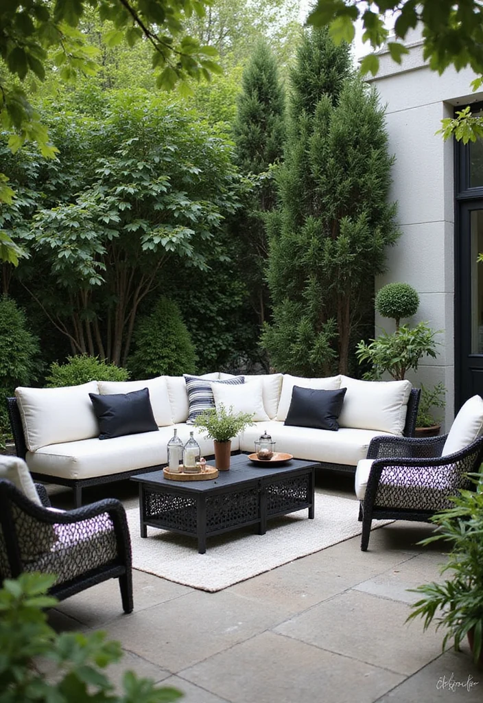 Black and White Home Decor: A Modern Guide with 18 Sleek Monochrome Inspirations - 8. Black and White Outdoor Spaces
