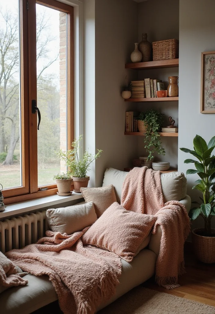 Boho Decor Ideas for the Home: A Free-Spirited Guide with 18 Warm & Whimsical Inspirations - 10. Cozy Reading Nooks