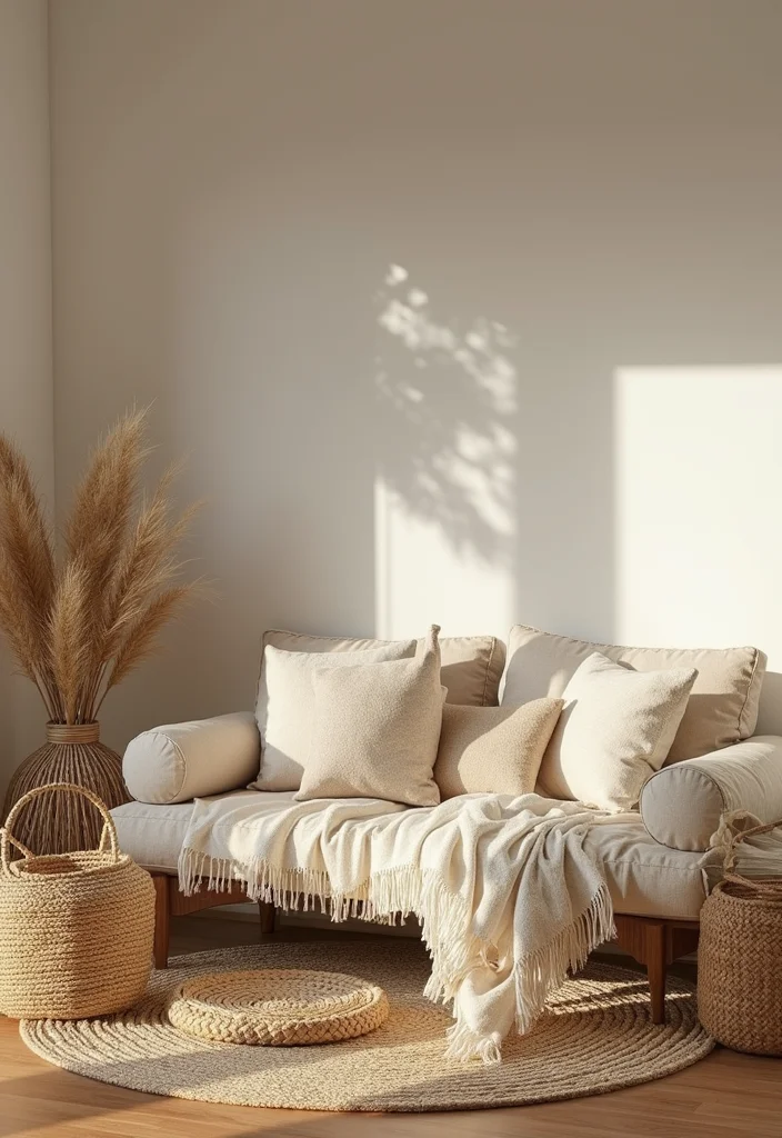 Boho Decor Ideas for the Home: A Free-Spirited Guide with 18 Warm & Whimsical Inspirations - 13. Natural Fiber Accents