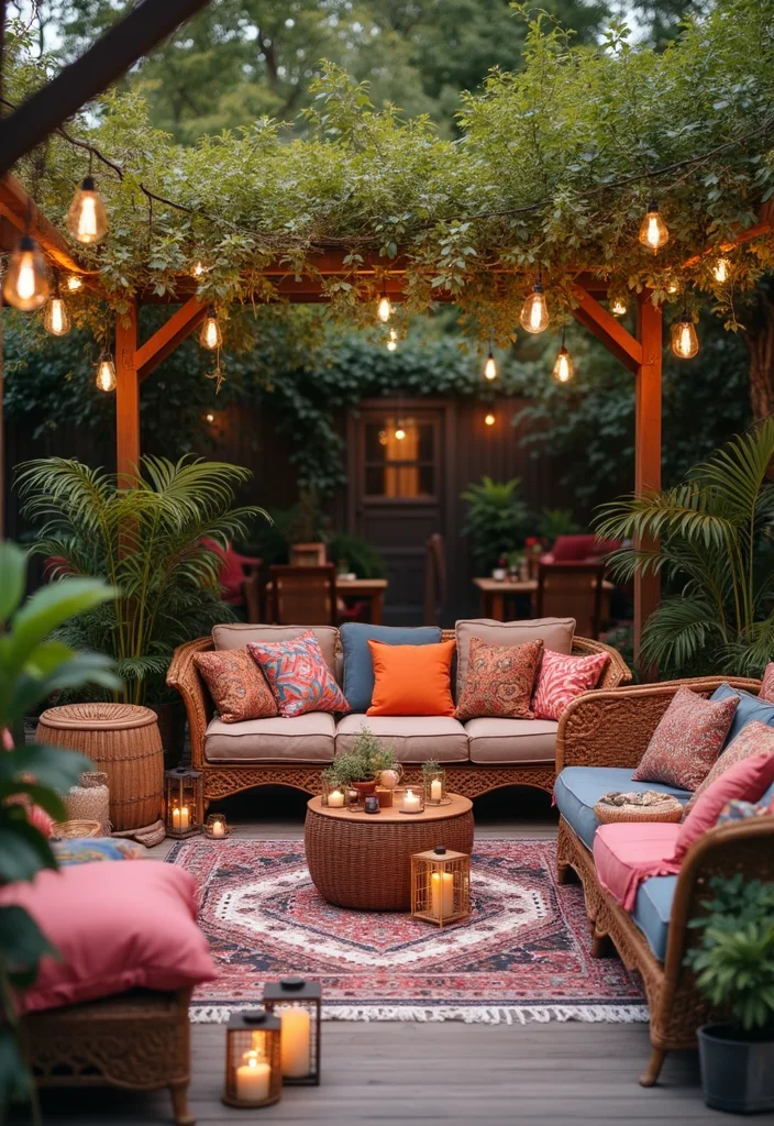 Boho Decor Ideas for the Home: A Free-Spirited Guide with 18 Warm & Whimsical Inspirations - 15. Outdoor Bohemian Spaces