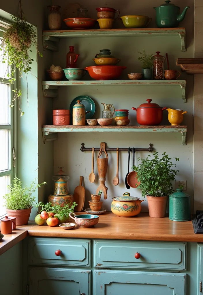 Boho Decor Ideas for the Home: A Free-Spirited Guide with 18 Warm & Whimsical Inspirations - 16. Bohemian Kitchen Accents