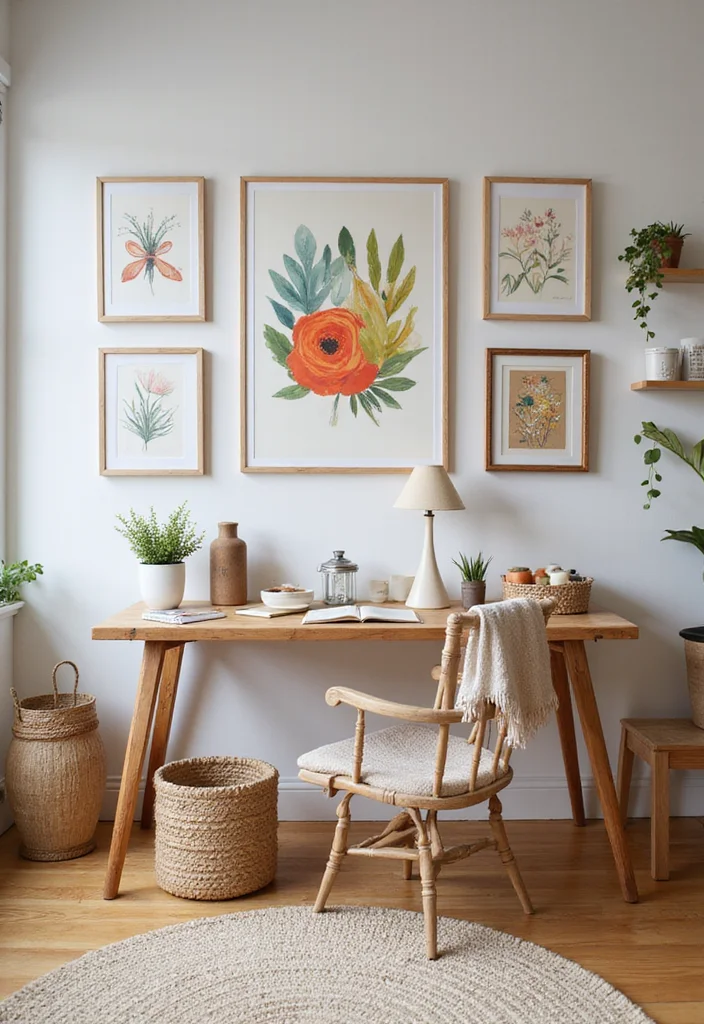 Boho Decor Ideas for the Home: A Free-Spirited Guide with 18 Warm & Whimsical Inspirations - 18. Crafty DIY Elements