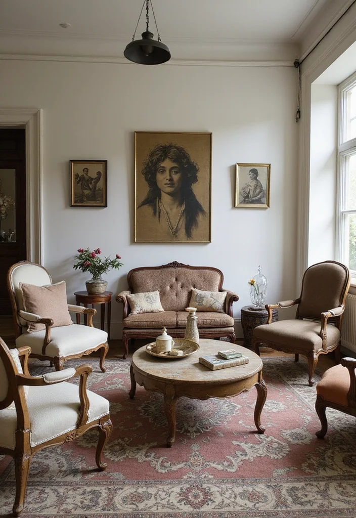 Boho Decor Ideas for the Home: A Free-Spirited Guide with 18 Warm & Whimsical Inspirations - 4. Vintage-Inspired Furnishings