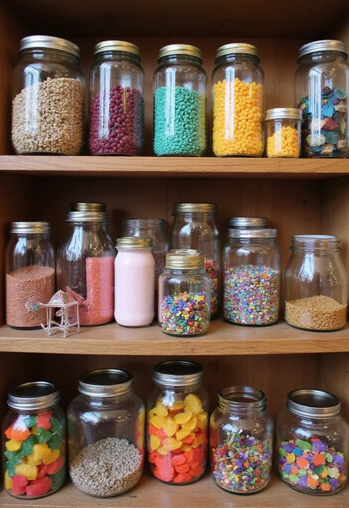 Cheap DIY Home Decor Easy Creative: A Savvy Guide with 17 Simple Crafting Inspirations - 1. Upcycled Glass Jars as Chic Storage