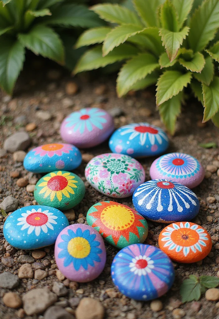 Cheap DIY Home Decor Easy Creative: A Savvy Guide with 17 Simple Crafting Inspirations - 11. Painted Rocks for Home Decor
