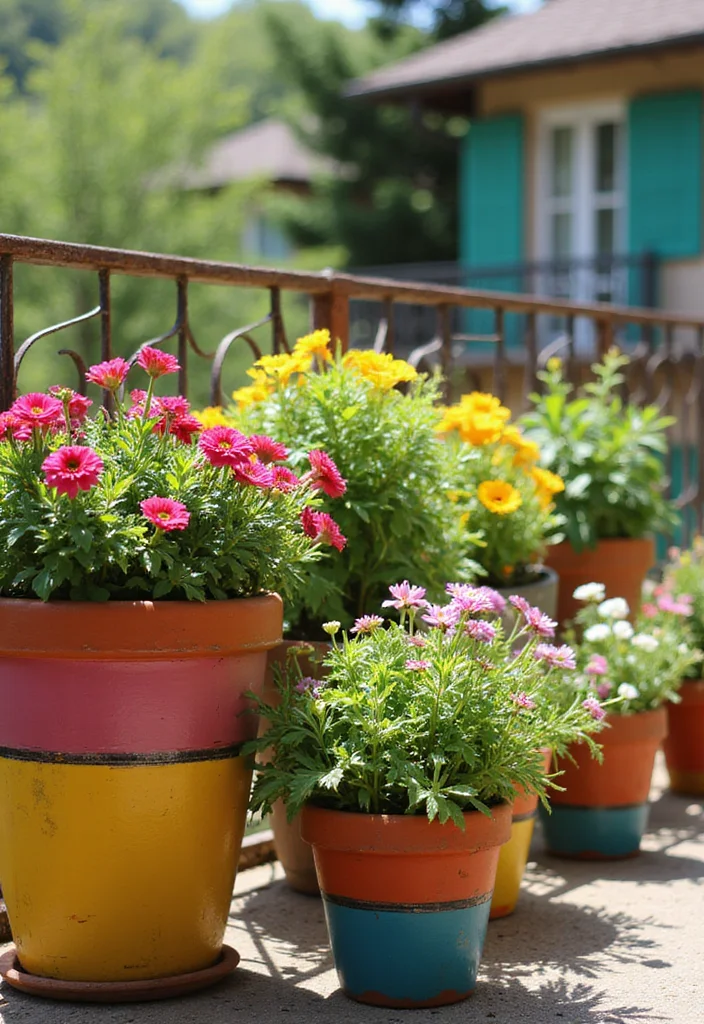 Cheap DIY Home Decor Easy Creative: A Savvy Guide with 17 Simple Crafting Inspirations - 3. Painted Terra Cotta Pots