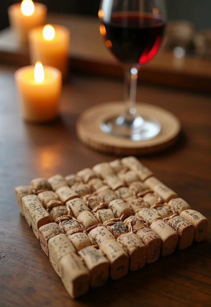 Cheap DIY Home Decor Easy Creative: A Savvy Guide with 17 Simple Crafting Inspirations - 8. Upcycled Wine Cork Coasters
