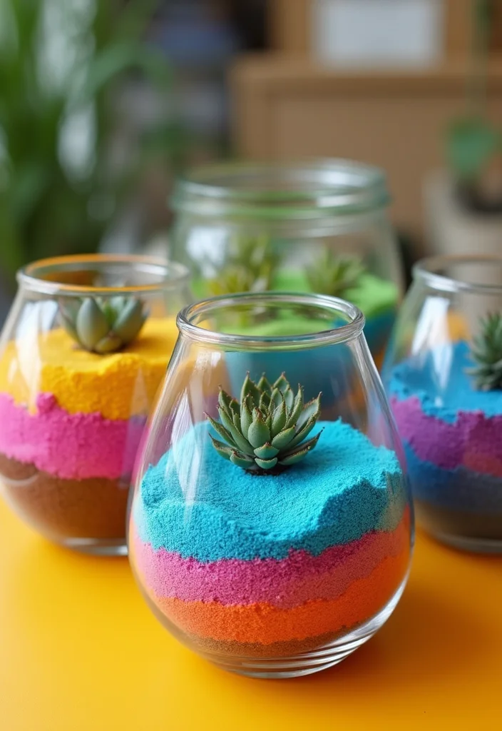 Crafts for Adults Home Decor: A Stylish Guide with 20 Sophisticated DIY Inspirations - 14. Sand Art Terrariums