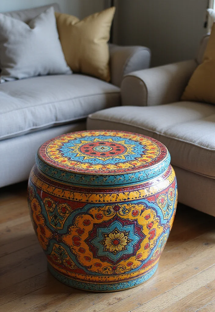 Crafts for Adults Home Decor: A Stylish Guide with 20 Sophisticated DIY Inspirations - 18. Hand-Painted Furniture