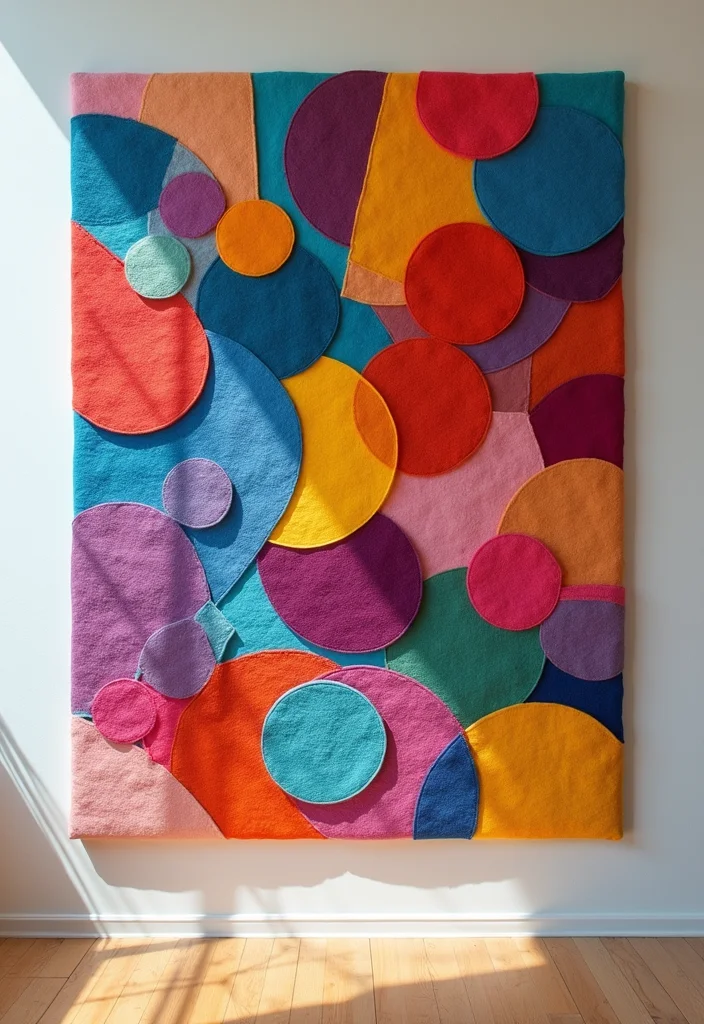 Crafts for Adults Home Decor: A Stylish Guide with 20 Sophisticated DIY Inspirations - 20. Felt Wall Art