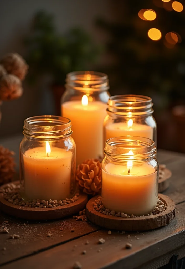 Crafts for Adults Home Decor: A Stylish Guide with 20 Sophisticated DIY Inspirations - 4. Mason Jar Candle Holders