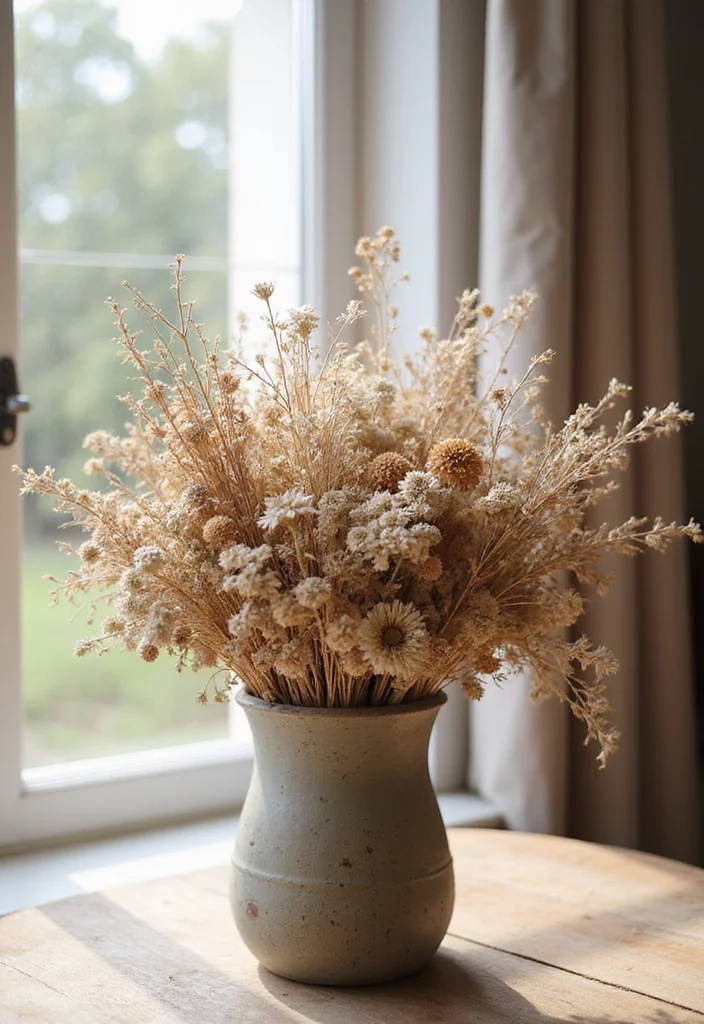Crafts for Adults Home Decor: A Stylish Guide with 20 Sophisticated DIY Inspirations - 8. Dried Flower Arrangements