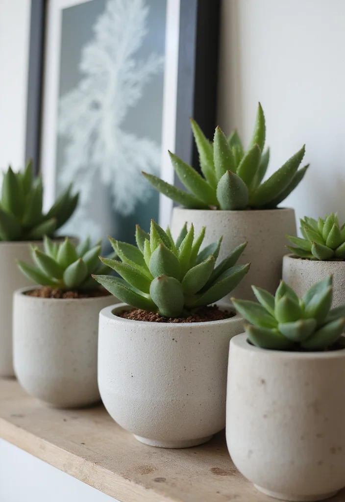 Crafts for Adults Home Decor: A Stylish Guide with 20 Sophisticated DIY Inspirations - 9. Concrete Planters
