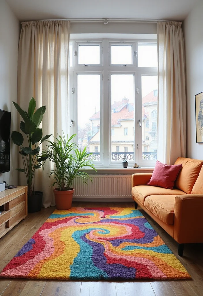 Cute Home Decor Ideas Living Room: A Delightful Guide with 18 Cozy & Charming Inspirations - 14. Funky Rugs