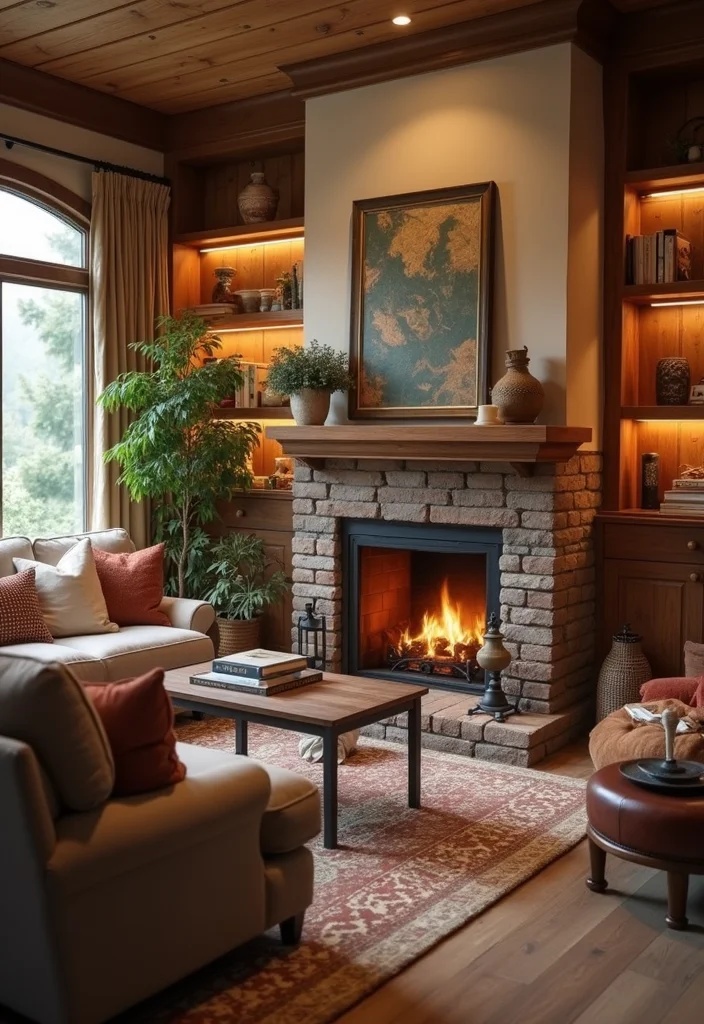 Cute Home Decor Ideas Living Room: A Delightful Guide with 18 Cozy & Charming Inspirations - 17. Cozy Corner Fireplaces