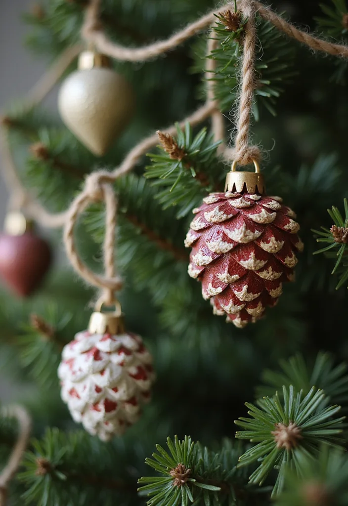 DIY Christmas Decorations for Home Decor: A Festive Guide with 20 Cozy Holiday Inspirations - 1. Rustic Pinecone Ornaments