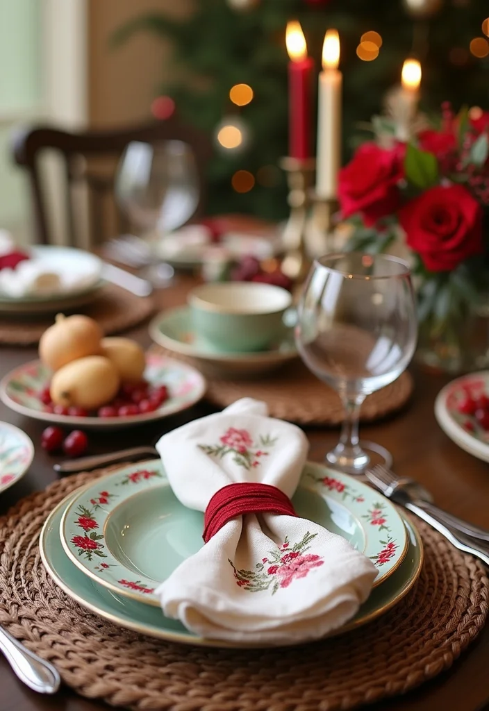 DIY Christmas Decorations for Home Decor: A Festive Guide with 20 Cozy Holiday Inspirations - 8. Embroidered Napkin Rings