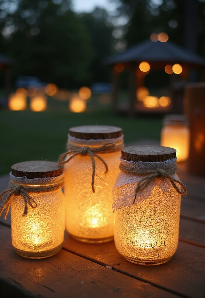 DIY Crafts for Home Decor: A Creative Guide with 17 Easy Handmade Inspirations - 13. Personalized Mason Jar Lanterns