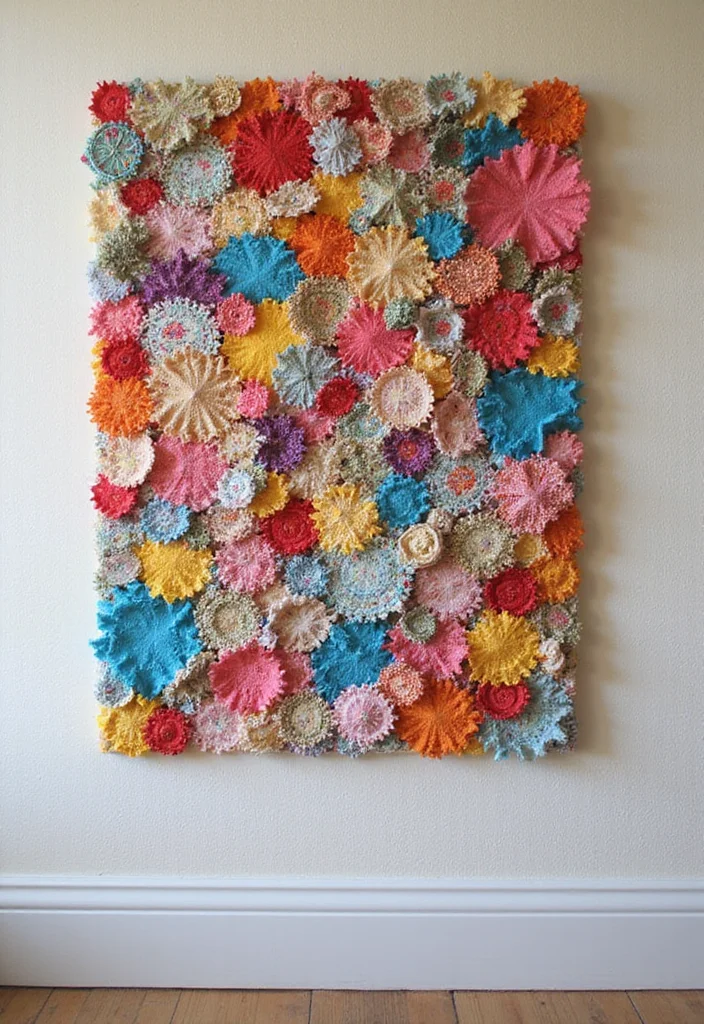 DIY Crafts for Home Decor: A Creative Guide with 17 Easy Handmade Inspirations - 2. Fabric Scrap Wall Art