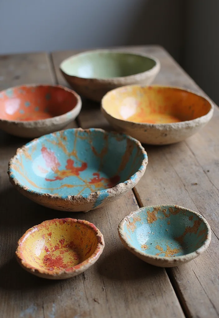 DIY Crafts for Home Decor: A Creative Guide with 17 Easy Handmade Inspirations - 7. Recycled Paper Mache Bowls