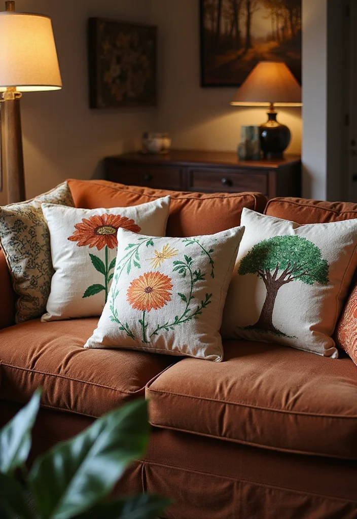 DIY Crafts for Home Decor: A Creative Guide with 17 Easy Handmade Inspirations - 8. Hand-painted Throw Pillows