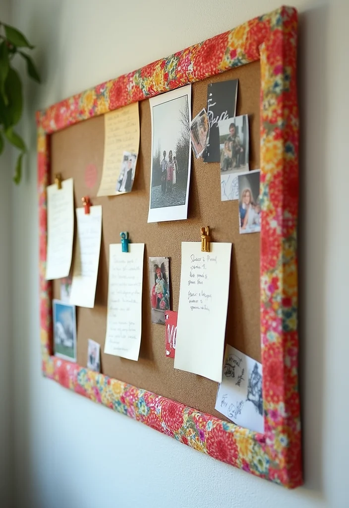 DIY Creative Crafts Home Decor: A Handmade Guide with 17 Charming Craft Inspirations - 10. Fabric Covered Bulletin Boards