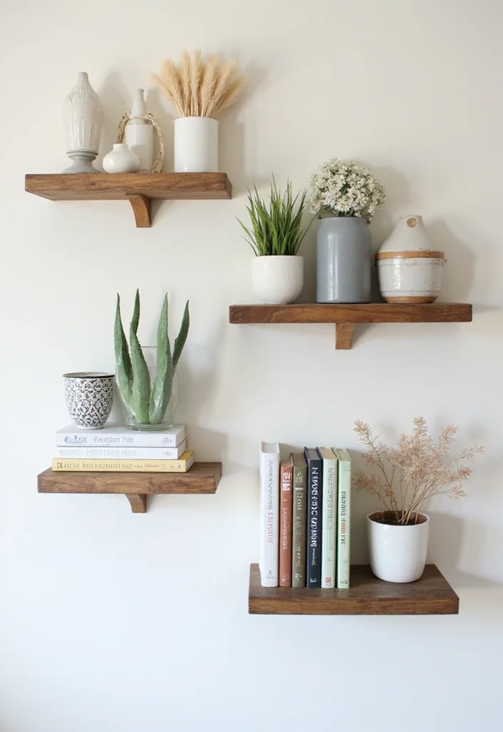 DIY Home Decor Dollar Store: A Creative Guide with 17 Budget-Friendly Craft Inspirations - 16. Innovative Wall Shelves