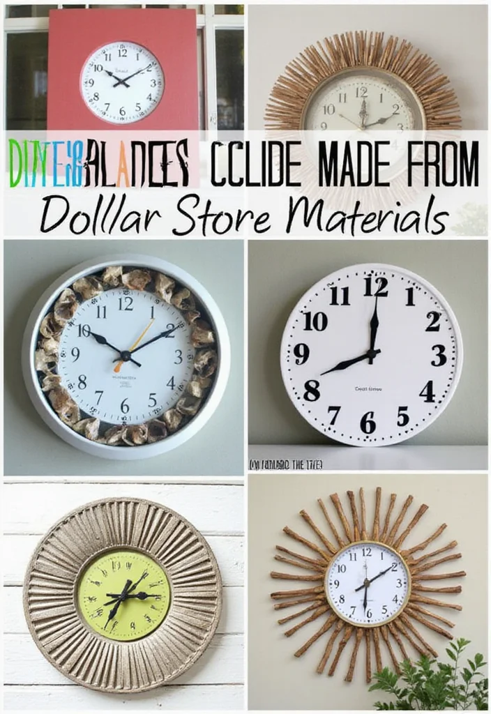 DIY Home Decor Dollar Store: A Creative Guide with 17 Budget-Friendly Craft Inspirations - 17. Custom Clock Designs