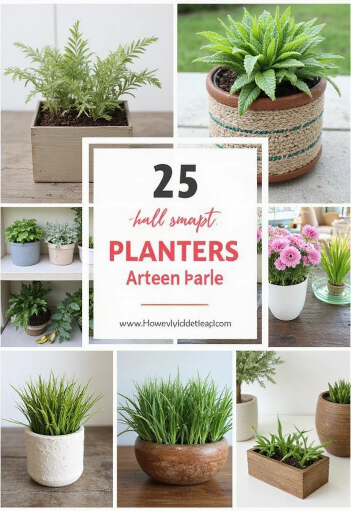 DIY Home Decor Dollar Store: A Creative Guide with 17 Budget-Friendly Craft Inspirations - 6. Unique Planters