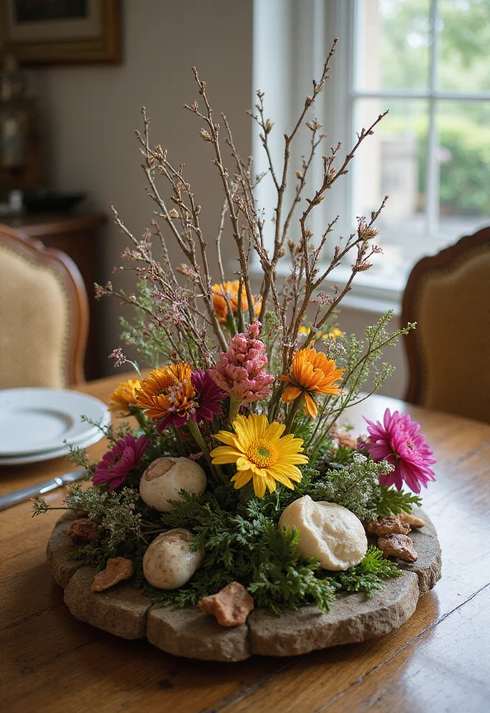 DIY Home Decor Easy Creative: A Simple Guide with 20 Beginner-Friendly Craft Inspirations - 10. Natural Element Centerpieces