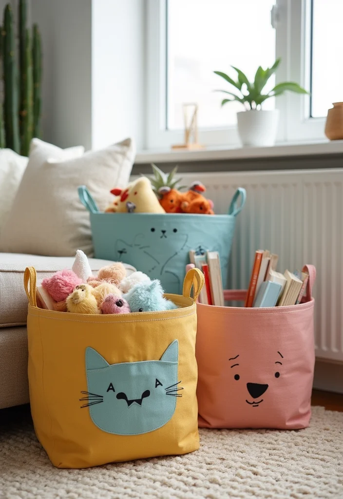 DIY Home Decor Easy Creative: A Simple Guide with 20 Beginner-Friendly Craft Inspirations - 15. DIY Fabric Storage Baskets