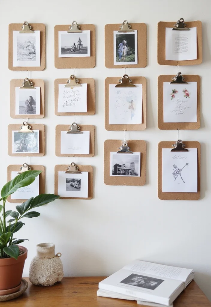 DIY Home Decor Easy Creative: A Simple Guide with 20 Beginner-Friendly Craft Inspirations - 17. DIY Picture Clipboards