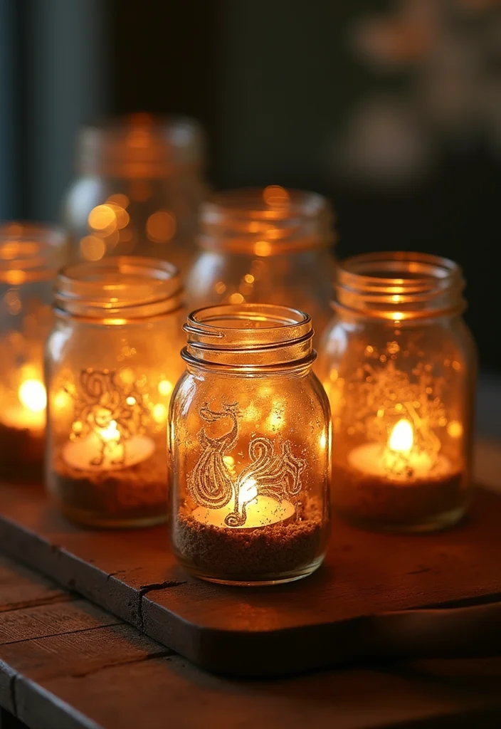 DIY Home Decor Easy Creative: A Simple Guide with 20 Beginner-Friendly Craft Inspirations - 2. Mason Jar Candle Holders