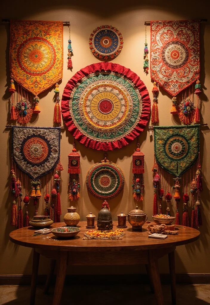 DIY Mehendi Decor Ideas at Home: A Traditional Guide with 19 Colorful Celebration Inspirations - 1. Mehendi Wall Hangings