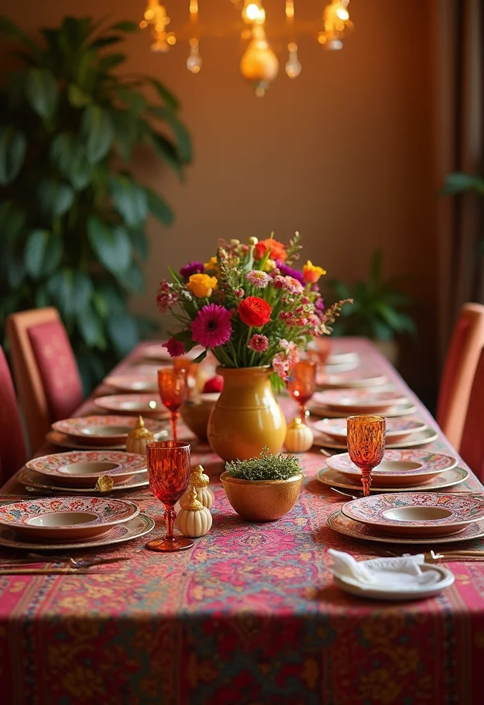DIY Mehendi Decor Ideas at Home: A Traditional Guide with 19 Colorful Celebration Inspirations - 2. Mehendi-Themed Table Settings