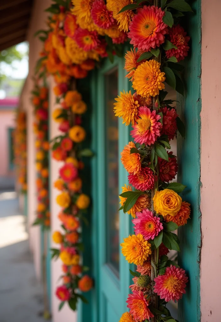 DIY Mehendi Decor Ideas at Home: A Traditional Guide with 19 Colorful Celebration Inspirations - 7. Mehendi Motif Garland